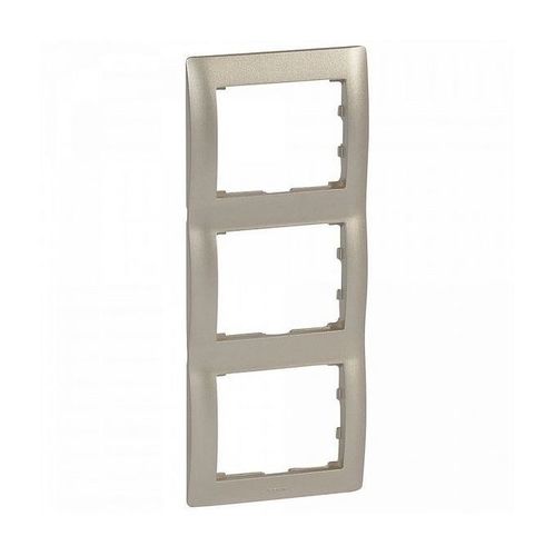 Рамка 3 поста Legrand GALEA LIFE DIY, вертикальная, титан