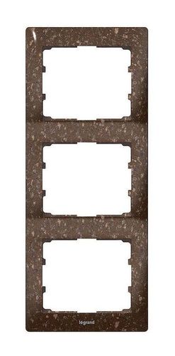 Рамка 3 поста Legrand GALEA LIFE, вертикальная, corian какао